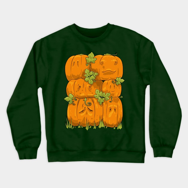 6 pumpkins Crewneck Sweatshirt by bulacignale